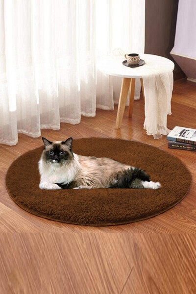 Ares Plush Cat Bed Coffee Pet Bed Cat Nest Mat Cat House Cushion - 13