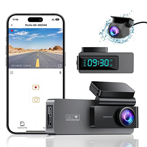 ARIFAYZ Ön ve Arka 4K+1080P Dash Cam, Ücretsiz 64GB Kart, Dahili WiFi, Arabalar İçin Dash Kamera, Araba Kamerası, Arabalar İçin Çift Dash Cam, Gece Görüşü, 24 Saat Park Gözetimi, Döngü Kaydı - 7