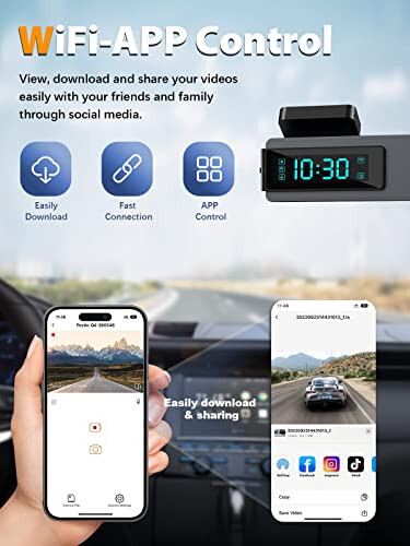 ARIFAYZ Ön ve Arka 4K+1080P Dash Cam, Ücretsiz 64GB Kart, Dahili WiFi, Arabalar İçin Dash Kamera, Araba Kamerası, Arabalar İçin Çift Dash Cam, Gece Görüşü, 24 Saat Park Gözetimi, Döngü Kaydı - 10