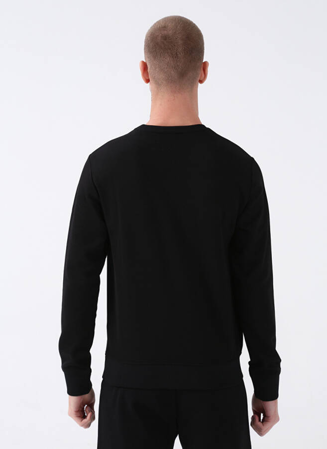 Armani Exchange Crew Neck Black Men's Sweatshirt 8NZM87 1200-BLACK - 4