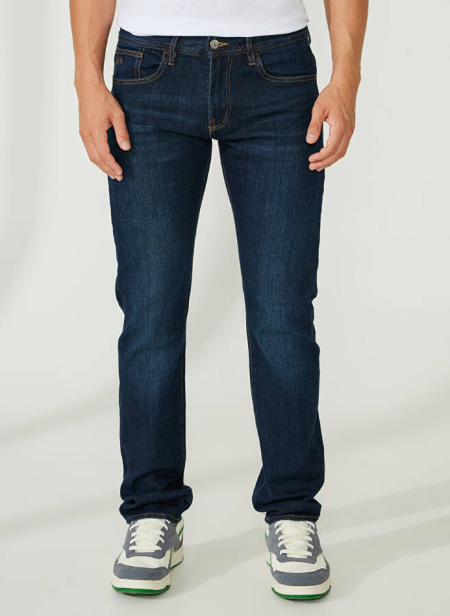 Armani Exchange Normal Bel Normal Koyu Mavi Erkek Denim Pantolon 8NZJ13 1500-INDIGO DENIM - 2