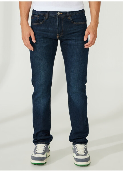 Armani Exchange Normal Bel Normal Koyu Mavi Erkek Denim Pantolon 8NZJ13 1500-INDIGO DENIM - 7