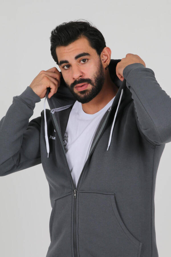 Armin cotton sweatshirt, anthracite color. - 5