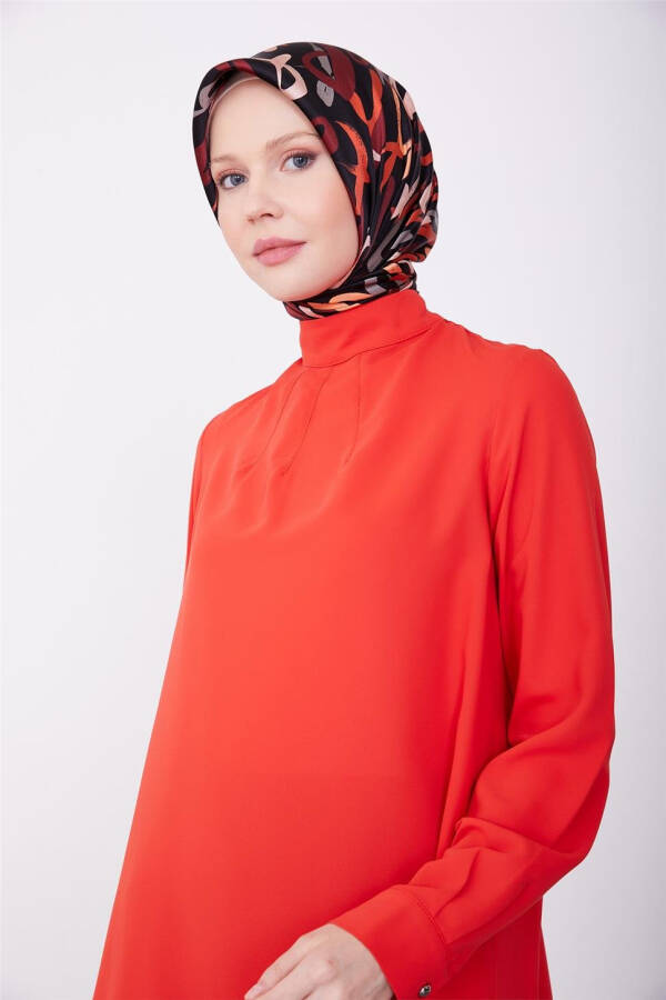 Armine Back Seal Detail Blouse 23K3435 Red - 4