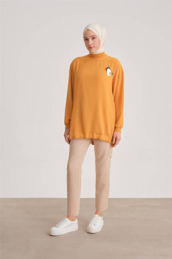 Armine broached blouse, Medium size (3100), Ginger color. - 4