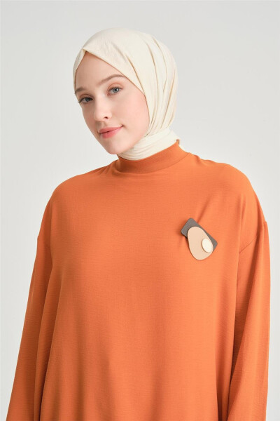 Armine Brooch Blouse, Ort3100 Cinnamon - 3