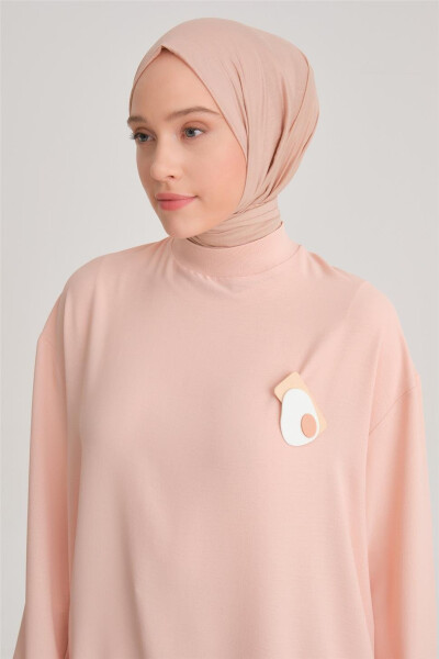 Armine Brooch Blouse, Ort3100 Salmon - 2