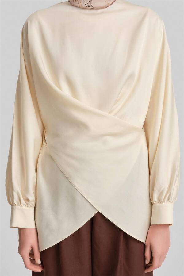 Armine Cross-Tied Blouse 24Y3536 Moonstone - 4