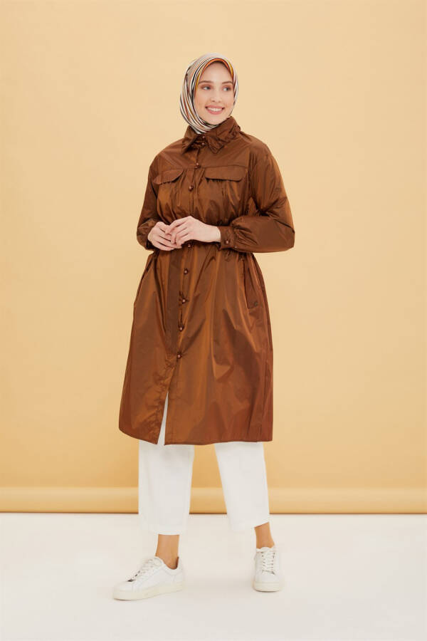 Armine Drawstring Raincoat Easy On Easy Off 22K5707 Copper - 2