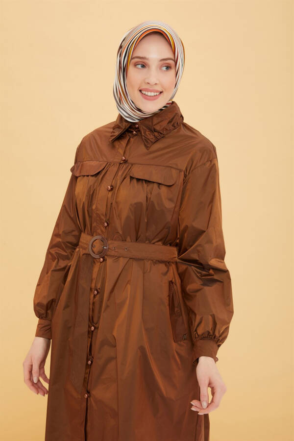 Armine Drawstring Raincoat Easy On Easy Off 22K5707 Copper - 3