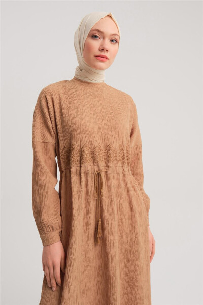 Armine Embroidered Dress 24Y9811 Camel - 3