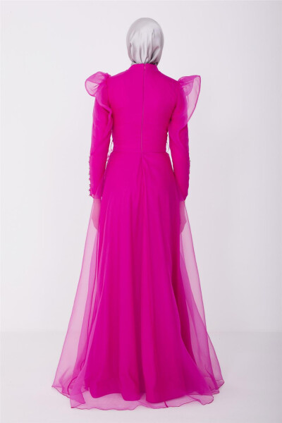 Armine Evening Dress 23YD8500 Fuchsia - 5