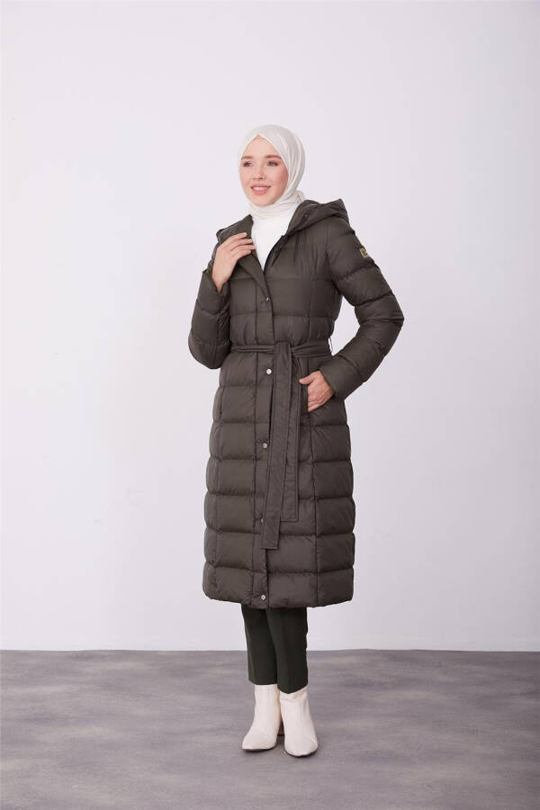 Armine Kapitone Mont 23Kd6401 Haki - 3