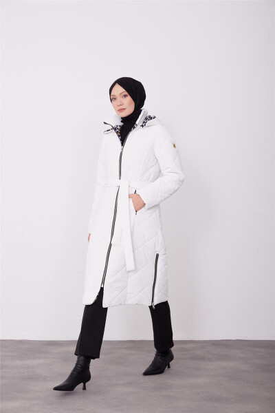 Armine Kapitone Mont 23Kd6403 Beyaz - 1