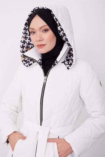 Armine Kapitone Mont 23Kd6403 Beyaz - 2