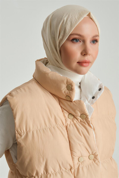 Armine Kapitone Mont 23Kd8307 Bej - 1