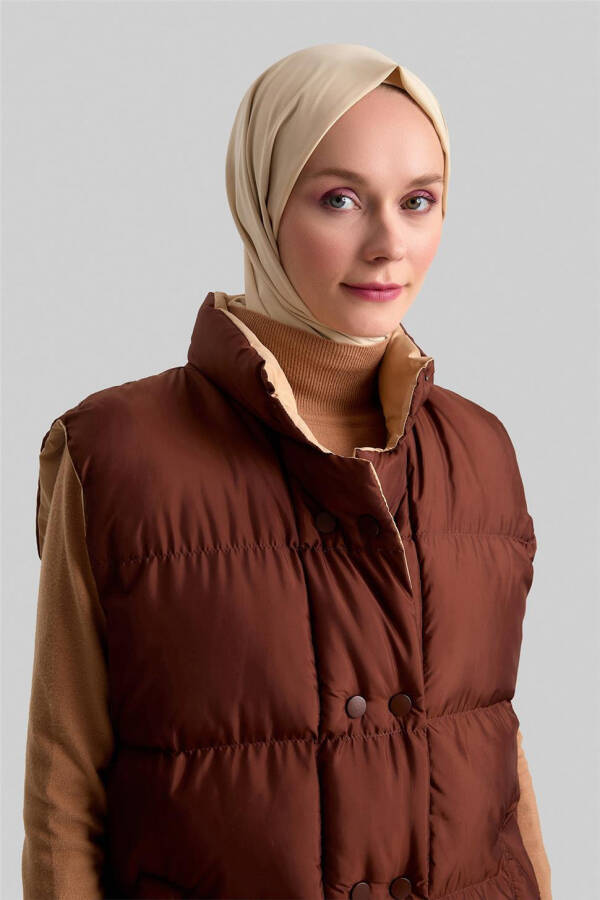 Armine Kapitone Mont 23Kd8307 Kahverengi - 1