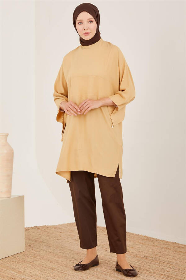 Armine Kimono Sleeve Natural Tunic 23Y4435 Beige - 1