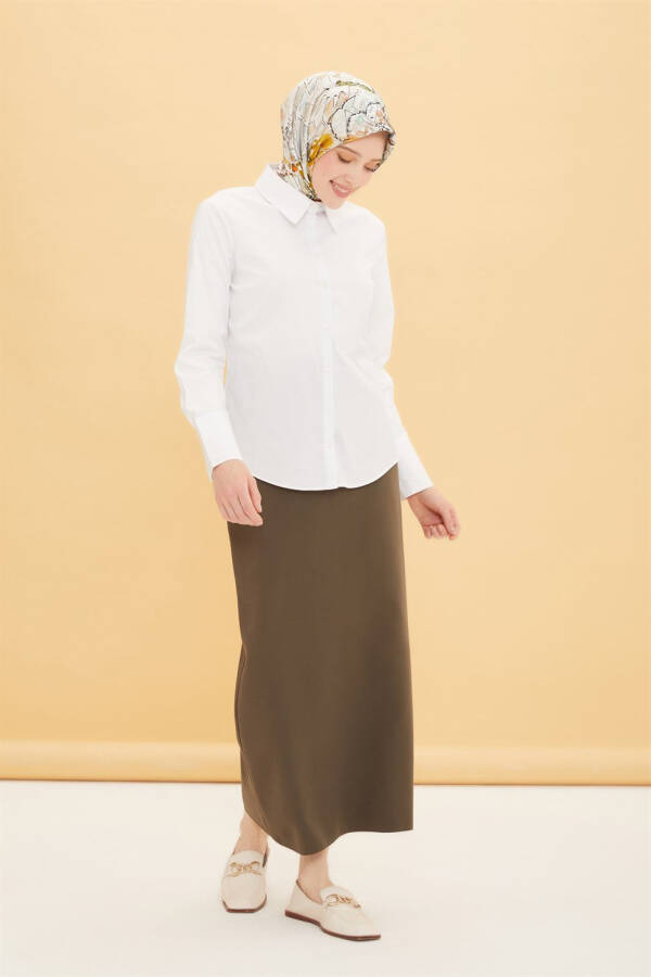 Armine Pencil Skirt 22Yd1034 Khaki - 1