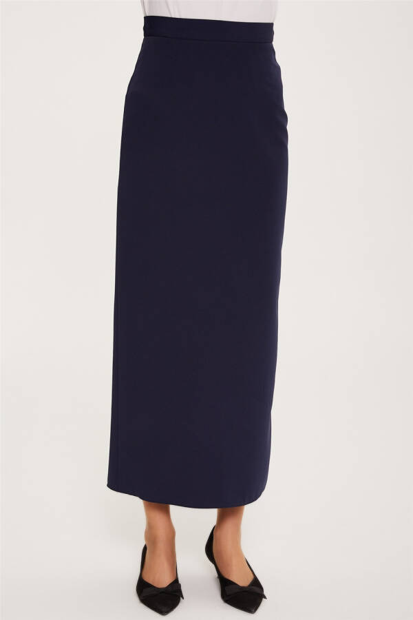 Armine Pencil Skirt 22Yd1034 Navy - 8