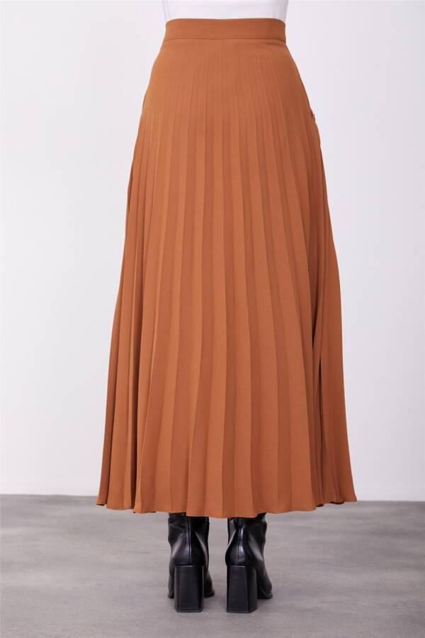 Armine Pocket and Pleated Skirt 23K1509 Almond - 4