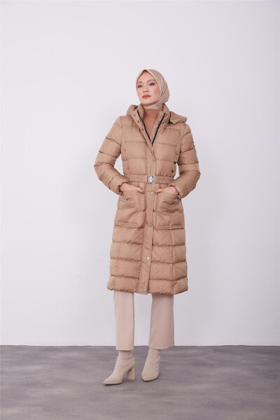 Armine Quilted Jacket 23Kd6402 Camel - 1