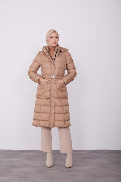 Armine Quilted Jacket 23Kd6402 Camel - 2