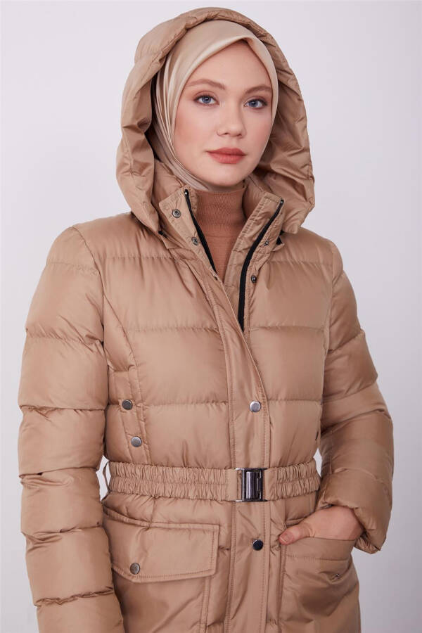 Armine Quilted Jacket 23Kd6402 Camel - 3