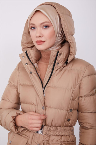 Armine Quilted Jacket 23Kd6402 Camel - 4