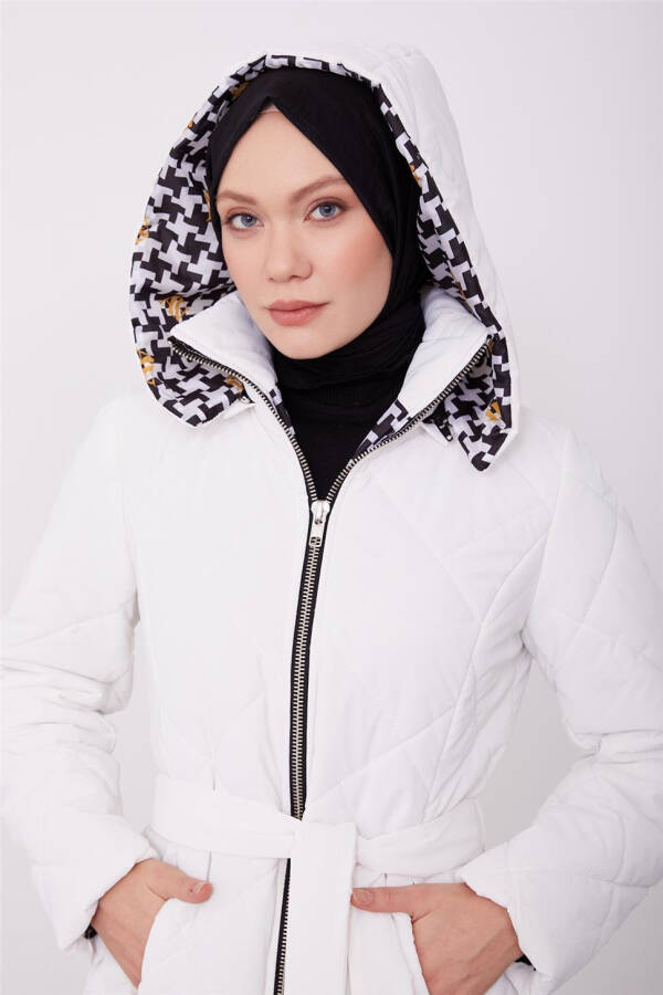 Armine Quilted Jacket 23Kd6403 White - 4