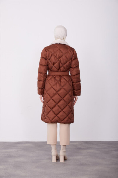 Armine Quilted Jacket 23Kd6405 Brown - 5