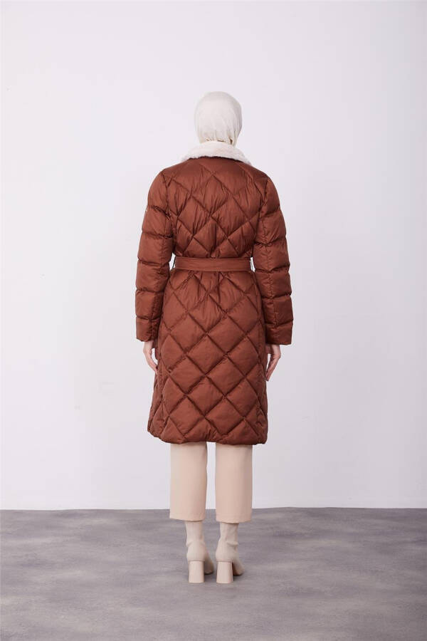 Armine Quilted Jacket 23Kd6405 Brown - 5