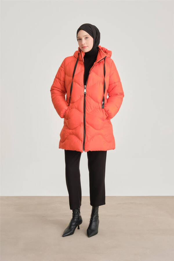 Armine Quilted Jacket 23Kd8303, Orange - 2