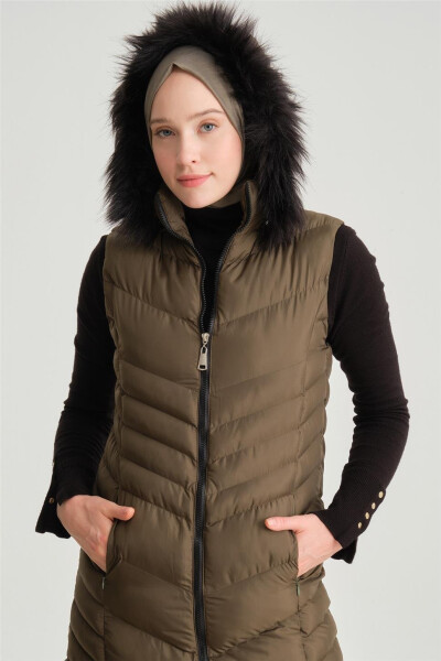 Armine Quilted Jacket 23Kd8305 Khaki - 1