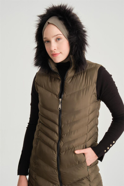 Armine Quilted Jacket 23Kd8305 Khaki - 3