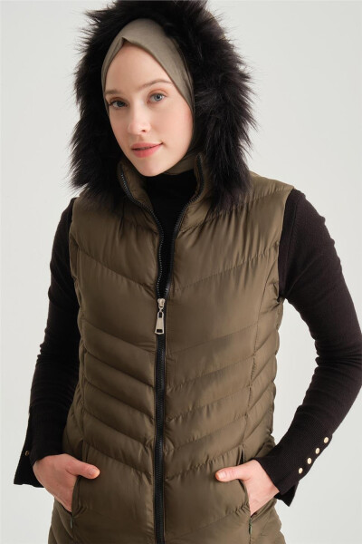 Armine Quilted Jacket 23Kd8305 Khaki - 4