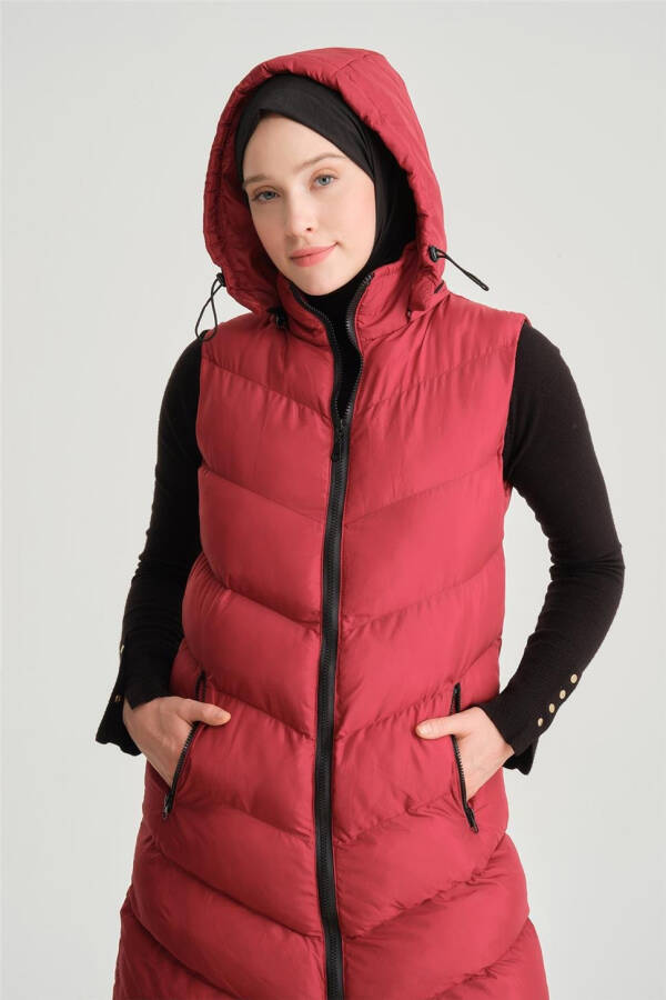 Armine Quilted Jacket 23Kd8306 Burgundy - 1