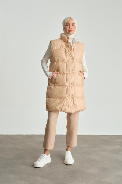 Armine Quilted Jacket 23Kd8307 Beige - 3