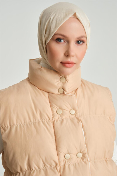 Armine Quilted Jacket 23Kd8307 Beige - 4