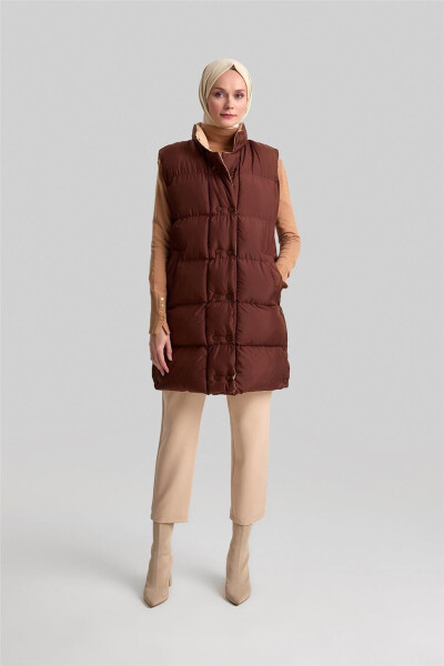 Armine Quilted Jacket 23Kd8307 Brown - 2