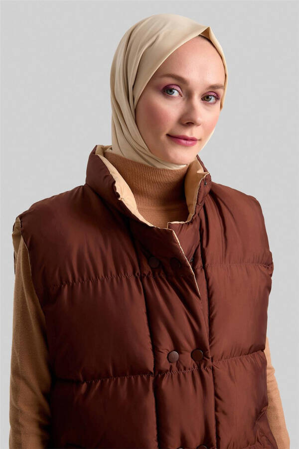 Armine Quilted Jacket 23Kd8307 Brown - 3