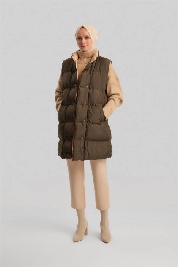 Armine Quilted Jacket 23Kd8307 Khaki - 1