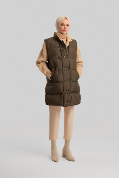 Armine Quilted Jacket 23Kd8307 Khaki - 2