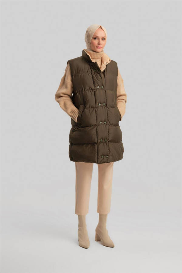 Armine Quilted Jacket 23Kd8307 Khaki - 2