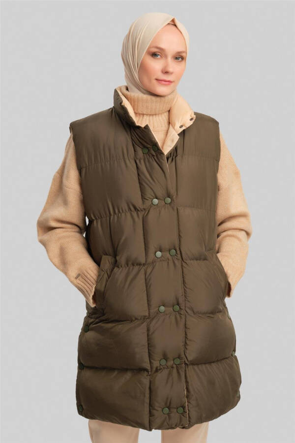 Armine Quilted Jacket 23Kd8307 Khaki - 3