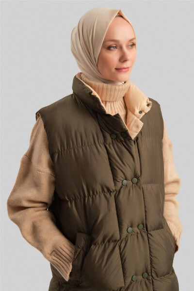 Armine Quilted Jacket 23Kd8307 Khaki - 4