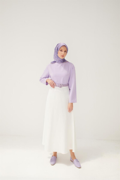 Armine Ribbed Detail Blouse 23Y3306 Lavender - 1