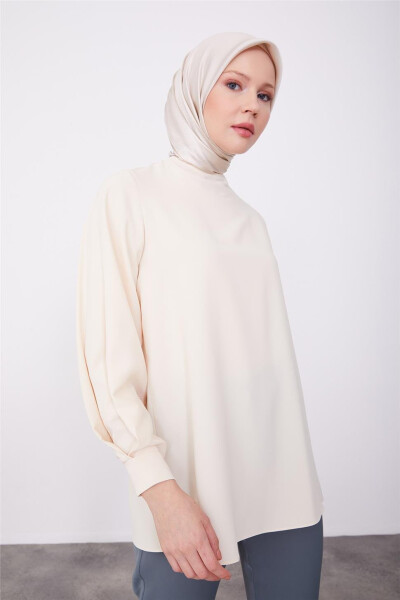 Armine Sleeve Draped Blouse (23K3423) Ivory - 1