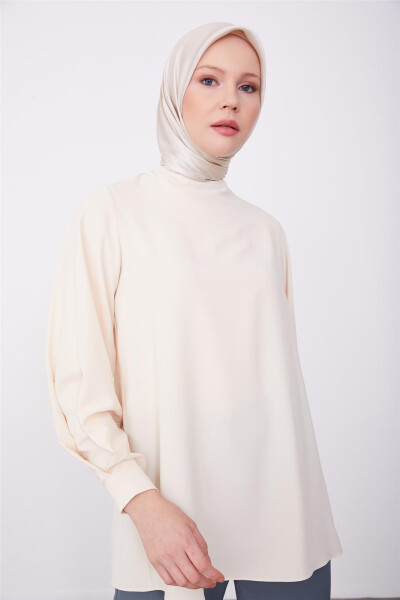 Armine Sleeve Draped Blouse (23K3423) Ivory - 3