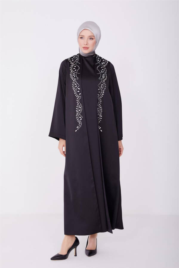 Armine Stone-Embellished Dress that Looks Like a Suit 23Y9601 Black - 4